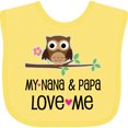 thumbnail image 3 of Inktastic Nana and Papa Love Me Baby Girl Girls Baby Bib, 3 of 4