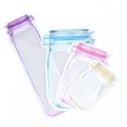thumbnail image 3 of Bags 40Pcs Reusable Food Storage Bags  Leakproofness Large Capacity Zipper Design Portable Snack Packaging Bag for Home, 3 of 7
