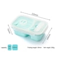 thumbnail image 2 of The foldable silicone outdoor folding lunch box can be separated, and the pacifier food grade material does not contain BPA., 2 of 15