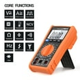 thumbnail image 2 of Mistaha Intelligent Multifunctional Digital Multimeter with True RMS, Temperature Measurement, Flashlight, and Electrical Test Pen - Black & Orange OM901B (Battery not included), 2 of 7