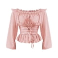 thumbnail image 3 of Ketyyh-chn99 Women's Tops Casual Solid Color Oversized T Shirts Pink,XL, 3 of 4