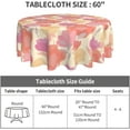 thumbnail image 5 of Round Table Cloth Abstract Pastel Boho Floral Table Cloths Waterproof Table Cover for Wedding Party Dining Holiday Banquet, 5 of 6