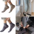 thumbnail image 2 of Lerpwige Mens Breathable Ankle Socks Casual Solid Color Cotton Ribbed Short Tube Socks, 2 of 20