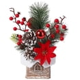 thumbnail image 1 of Árbol de Navidad Hatisan pequeño artificial con adornos rojos, 1 of 8