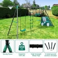thumbnail image 6 of Yardmaster Swing Sets for Backyard Outdoor Steel Swing Set with Swing Seat,Hanging Rings,Glider,Rope Ladder,Basket & Soccer Net, 6 of 8