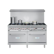 60 in. Commercial 10 Burner Natural Gas Range in Stainless-Steel (KM-CR60-NG)