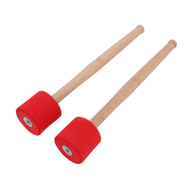 Mallet de Grosse Mousse, Poids Moyen 2PCS EVA Tête de Grosse Mousse Durable pour Concert Rouge