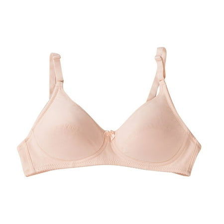 Supportive Bralettes for Women V Neck Womens Basic Tshirt Bra  Solid Color Wireless Balconette Soft Breathable Full Cover Everyday Brassiere L