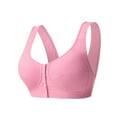 thumbnail image 6 of khonts,Women's Front Closure Strech Bras Padded Breathable Full Support Bra Push up Soft Convenient Snap Bralettes Light Pink 38, 6 of 9