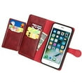 thumbnail image 6 of Kaleidio Case For Apple iPhone SE (2020), iPhone 8, iPhone 7 [MyJacket] PU Leather [Zipper Pocket][Card Slots] Wallet Hybrid Flip Cover w/ Overbrawn Prying Tool [Red], 6 of 7