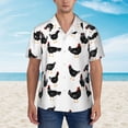 thumbnail image 4 of Balery Funny Chicken Print Men's Hawaiian Shirts Short Sleeve Beach Shirt Relaxed Fit Vacation Button Down Shirts-Medium, 4 of 9