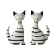 thumbnail image 2 of CaiYueKe 2 Pcs Handmade Wooden Cat Shelf Sitter Table Decor, Cute Kitty Figurine Ornament for Home Office Desk, Living Room Bedroom Decorations, Artistic Animal Statue Gift, 2 of 8
