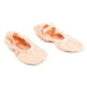 thumbnail image 3 of Bailarinas con tiras y sin cordones, suela blanda dividida, elásticas, para bailar en los cuatro lados, para niños, color rosa claro 24, 3 of 14