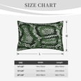 thumbnail image 6 of Balery Green Snakeskin Pillow Covers,Bed Pilowcases,Reversible Plush Throw Pillow Covers End Pillow Encasement,Pillow Case - 20"X30", 6 of 9