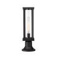 thumbnail image 7 of Z-Lite Glenwood 16" Clear Glass Aluminum Outdoor Mounted Lamp Pier in Black, 7 of 7