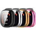 thumbnail image 1 of KOMI Case Compatible for Fitbit Ace LTE Screen Protector, All-Around Protective Cover Soft TPU Plated Bumper Frame for Google Fitbit Ace LTE Kids Smartwatch (Black&Silver&Rose&Pink), 1 of 5