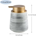 thumbnail image 6 of Modern Striped Style Gold Soap Dispenser for Bathroom, Ceramic Hand Soap Dispenser, Easy to Refill Liquid (Gray-Foam Pump), 6 of 7