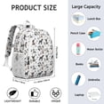 thumbnail image 6 of Schnauzer Dog and Footprints Backpack for School,Cute School Bag,Schoolbag with Adjustable Shoulder Straps & Padded Back,15"x11.42"x5.5", 6 of 6
