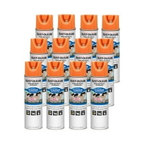Rust-Oleum 383006 Livestock Marking Spray Paint, 17 oz, Fluorescent Orange, 12 Pack