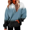 thumbnail image 1 of LAICAIW Chandails à Capuche Surdimensionnés pour Femmes 2022 Mode Ombre Décontracté à Cordon de Serrage Chandail Chandail en Molleton Manches Longues avec Poche, 1 of 4