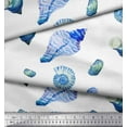thumbnail image 3 of Soimoi White Cotton Duck Fabric Shells Ocean Print Fabric by Yard 42 Inch Wide, 3 of 3