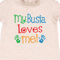 thumbnail image 3 of Inktastic My Busia Loves Me Grandkids Baby Fleece Romper, 3 of 4