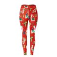 thumbnail image 3 of Gibobby Leggings de Navidad para mujer Leggings casuales para mujer Patrón de Navidad Estiramiento Cintura alta Yoga Correr Pantalones de fitness diarios(Vino,CH), 3 of 4