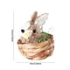 thumbnail image 3 of Figuras de conejo de Pascua de paja, decoración de mesa de conejo de Pascua, juego decorativo de paja de bosque hecho a mano, madera natural para decoración del hogar., 3 of 5