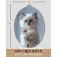 thumbnail image 3 of Stuffed cat toy - cat car air freshener - cute hanging daisy cat decoration black ice fragrance, you can inject your own fragrance, pet safe, non-toxic, suitable for cars, closets, offices, size - 34, 3 of 5