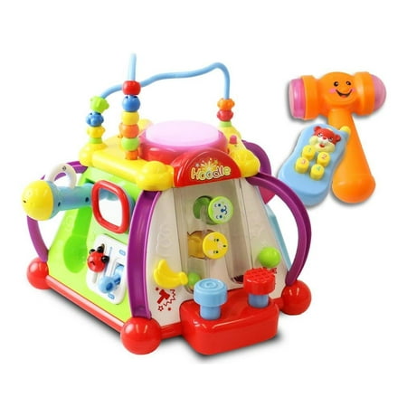 15 Game Baby Activity Play Center "Happy Small World" Fun Child Development Toy with Sounds, Lights, Music and More - by ToyThrill
