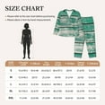 thumbnail image 4 of Lsque Old Green Wooden Pattern Long Sleeve Pajama Set for Women - Soft 2-Piece Sleepwear and Loungewear Set with Pockets, Comfy Nightwear-Medium, 4 of 7