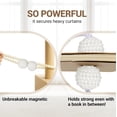 thumbnail image 6 of Magnetic Curtain Tiebacks Beige 6 Pack, Curtain Tiebacks Buckles Holdbacks Holders Hooks Clip for Home Bedroom Office Decorative Thick or Thin Curtain, 6 of 15