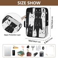 thumbnail image 3 of Haosy Accordion File Organizer Zipper Binder 500 Sheet 6-Tab Expanding File Folder Multi-Pocket 1.2 Inch 3 Ring White Black Cat, 3 of 7
