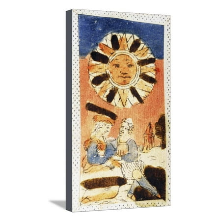 - Tarot Card Depicting Sun, 16th Century, Italy Stretched Canvas Print Wall Art
