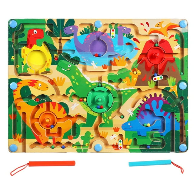 Laberinto de Juguetes Montessori Juguetes Niños Laberinto de rompecabezas Dinosaurio
