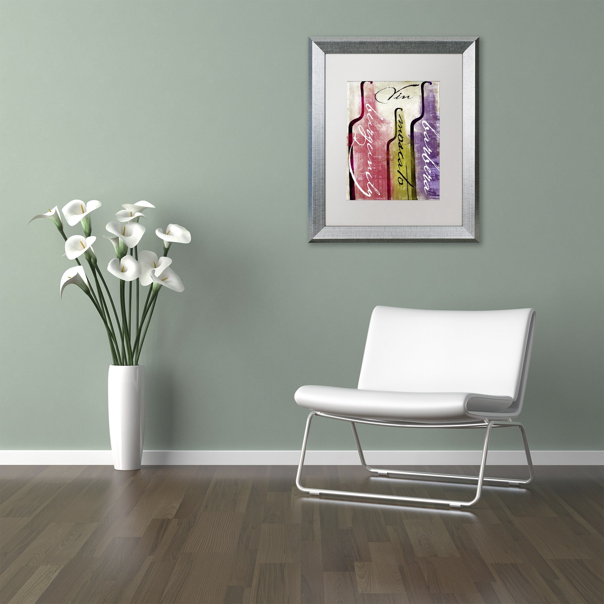 Trademark Fine Art "Wine Tasting II" Canvas Art by Color Bakery White Matte, Silver Frame
