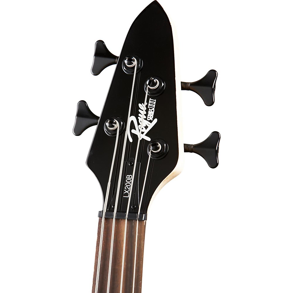 Rogue LX200BF fretless Maple Neck, Rosewood Fingerboard Electric Bass Guitars, Metallic Blue