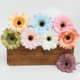 thumbnail image 3 of WBQ 10Pcs Artificial Gerbera Daisies Flowers Fake African Daisy Faux Flowers Silk Flowers for for Wedding Bridal Bouquet Party Home Kitchen Decor, 10.23 In Long, 3 of 6