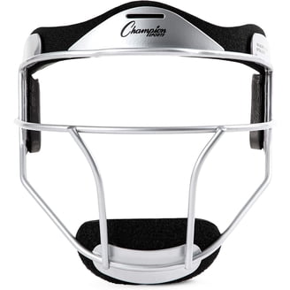 Defender Adult Fielders Adjustable Mask, Black, Elastic Strap
