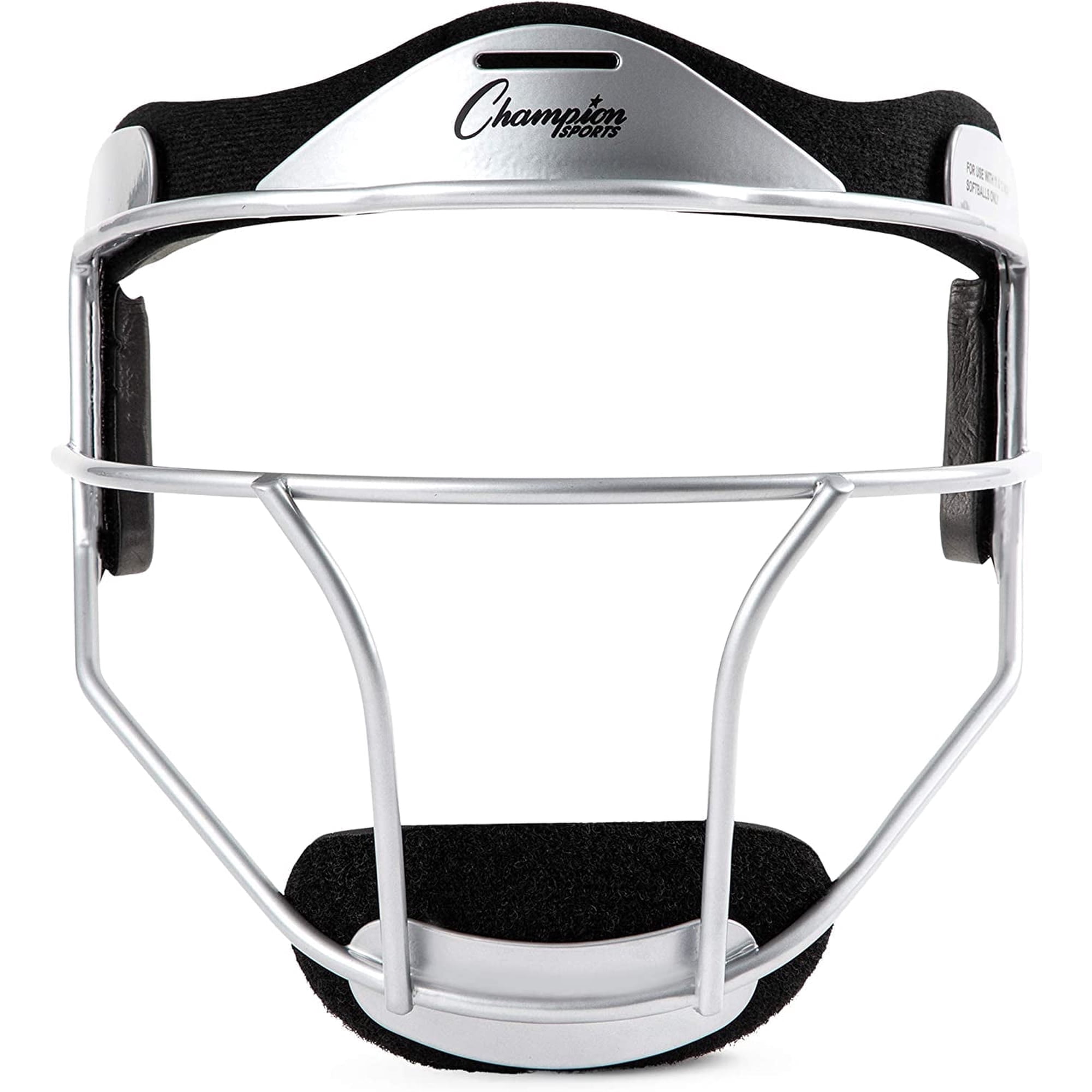 Champion Sports Steel Softball Face Mask - Classic Fielders Masks for Adults - Durable Head Guards - Premium Sports Accessories for Indoors and Outdoors - Silver