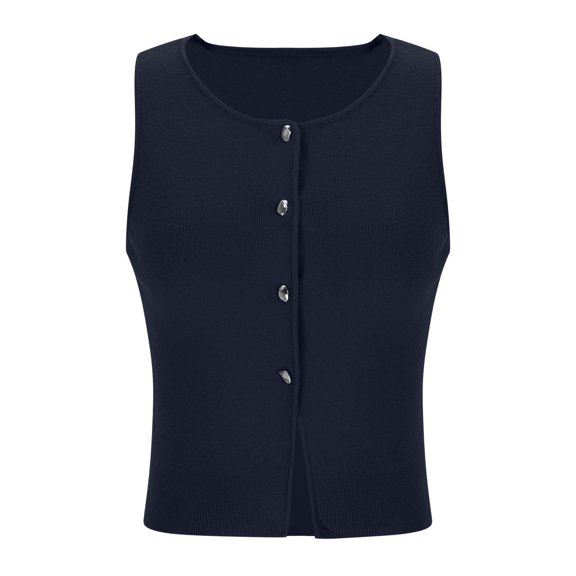 Basic Tank Tops For Women Sevevn Women's Casual Oversize Solid Round-Neck Sleeveless Short Sleeved Blouse TankTop Womens Tank Tops Loose Fit