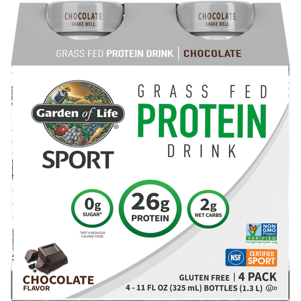 Garden of Life Sport Grass Fed Protein Drink Chocolate 4 Pack(S