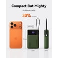 thumbnail image 3 of Power Bank INIU 20000 mAh 45 W con cable USB-C integrado, verde, 3 of 8
