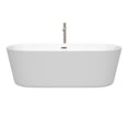 thumbnail image 3 of Wyndham Collection  Carissa 71-inch White Freestanding Soaking Bathtub, 3 of 8