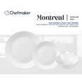 thumbnail image 2 of Vajilla Moderna De Opal Vidrio Templado Chefmaker Alta Resistencia Modelo Montreal De 12 Piezas Para 4 Personas Color Blanco, 2 of 2