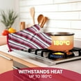 thumbnail image 4 of Canadian Linen Oven Mitts, 180°C Heat Resistant Cotton Non Slip Grip Machine Washable BBQ Gloves for Kitchen Cooking Grilling, Oven Mitts, Red Printed, 4 of 8