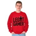 thumbnail image 5 of Legit Gamer Video Games Nerdy Geeky Men's Crewneck Sweatshirt Brisco Brands L, 5 of 6
