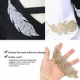 thumbnail image 4 of Rhinestones Patches, 5Pcs Leaves Pattern Rhinestones Applique Iron On Patches For DIY Clothes Backpacks Jeans T-Shirt, 4 of 8