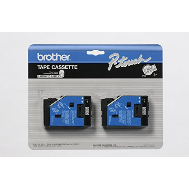 2 Pack 1 2 12mm Black On Clear P Touch Tc Tape For Brother Pt Iii Ptiii Label Maker Walmart Com Walmart Com