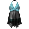 thumbnail image 2 of Pisexur Womens High Waisted Plus Size Swimsuits Bikini Printed Tankini Tops Tummy Control Two Piece Bathing Suit, 2 of 6